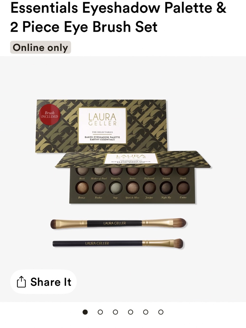 Laura Geller Earthy Essentials Eyeshadow Palette NWT Fall!